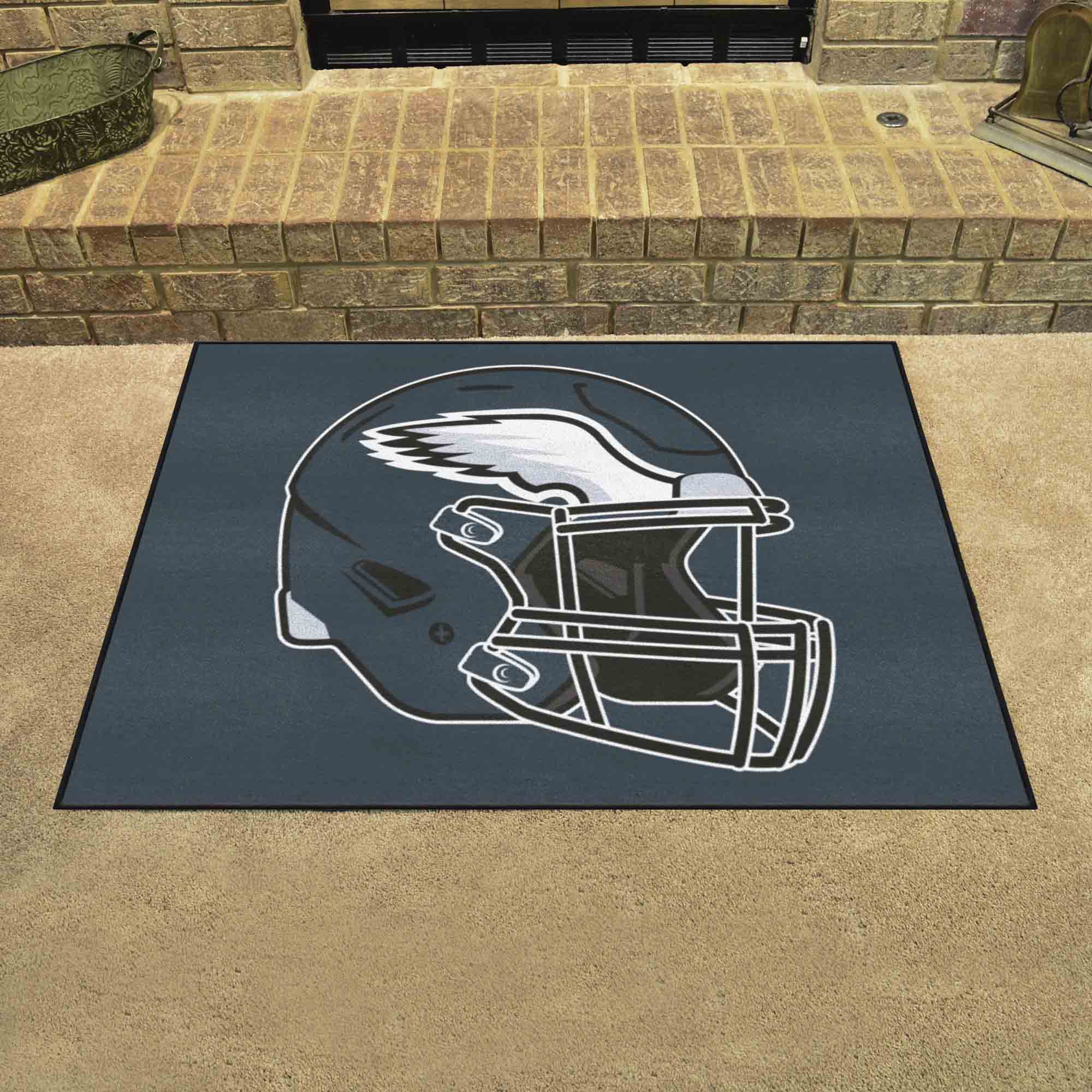 Philadelphia Eagles All-Star Rug - 34 in. x 42.5 in., Helmet Logo