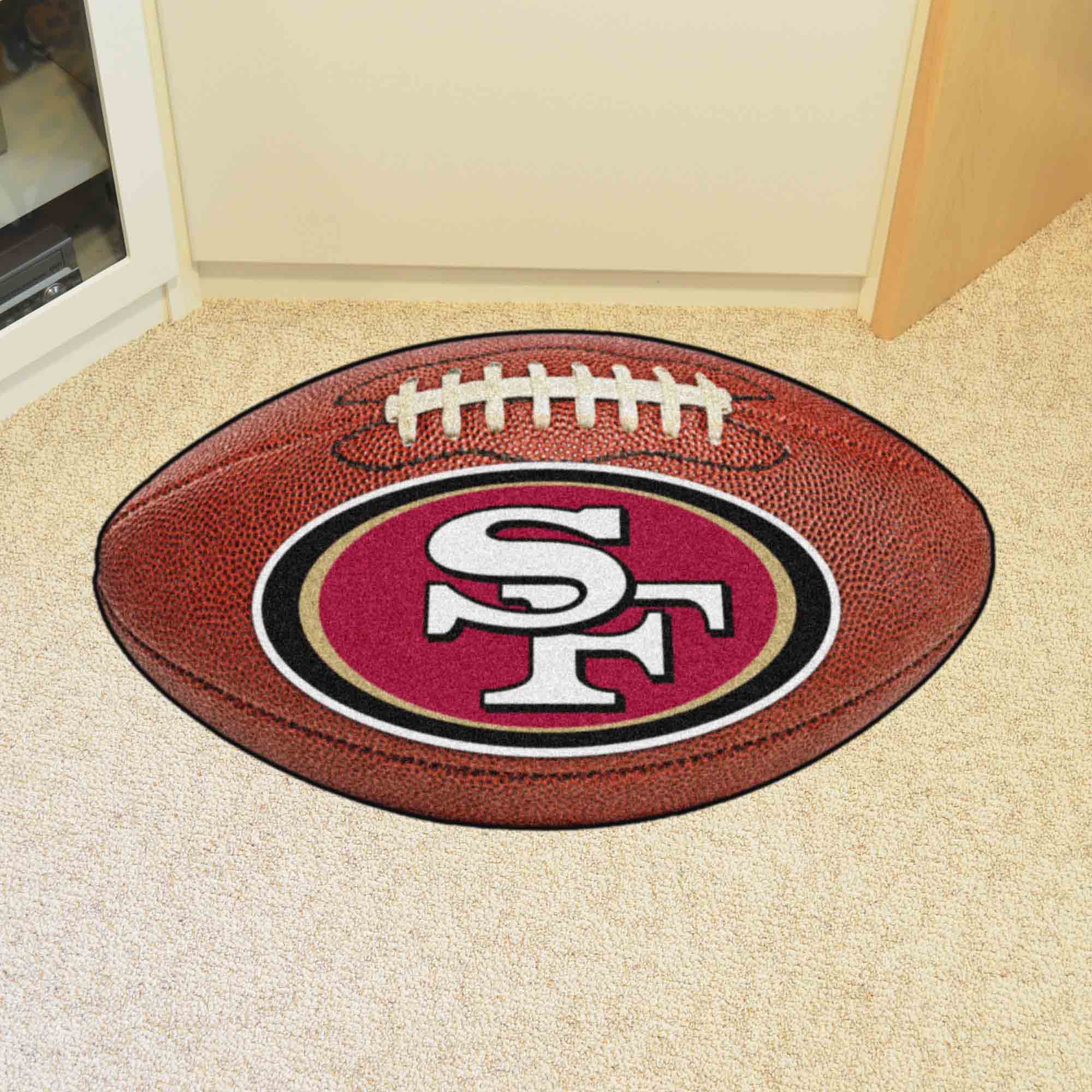 San Francisco 49ers Football Rug - 20.5in. x 32.5in.