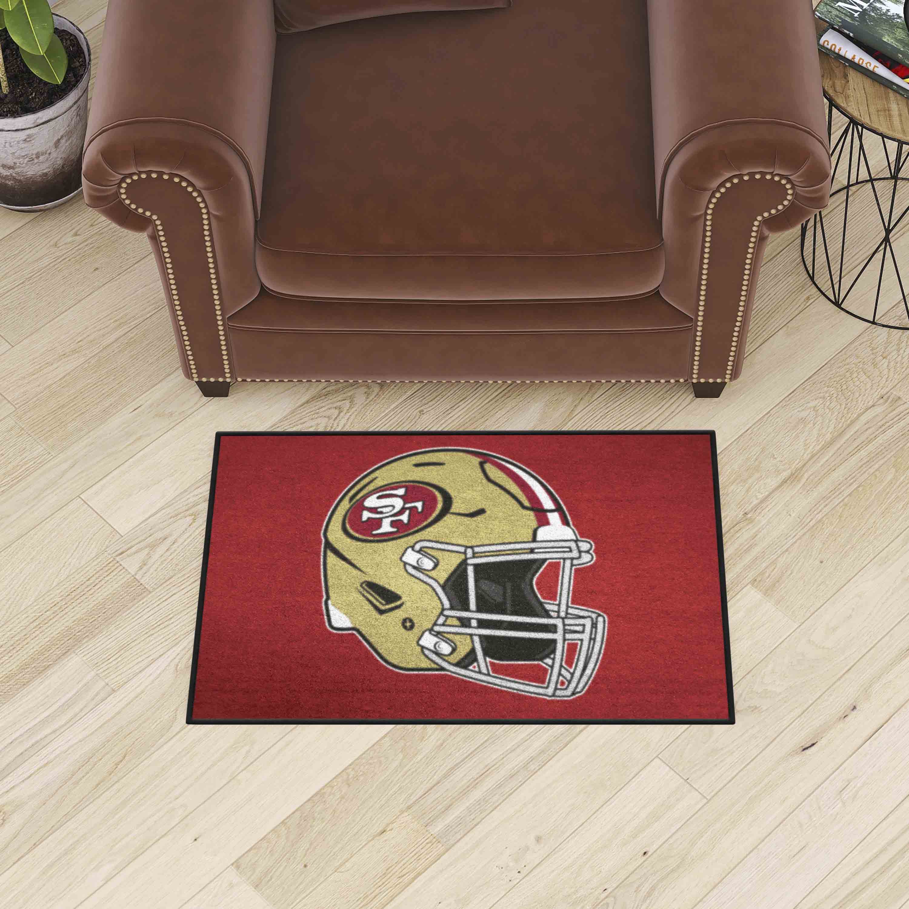 San Francisco 49ers Starter Mat Accent Rug - 19in. x 30in., Helmet Logo