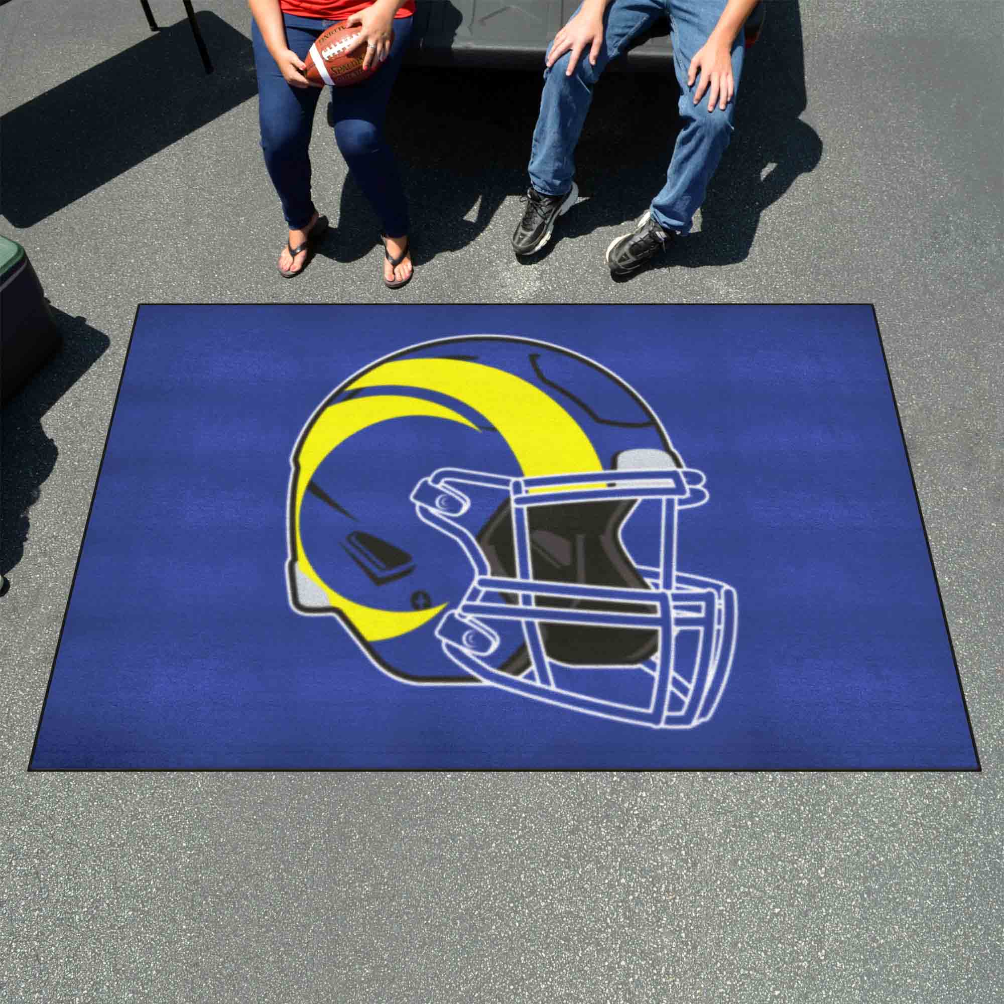 Los Angeles Rams Ulti-Mat Rug - 5ft. x 8ft., Helmet Logo