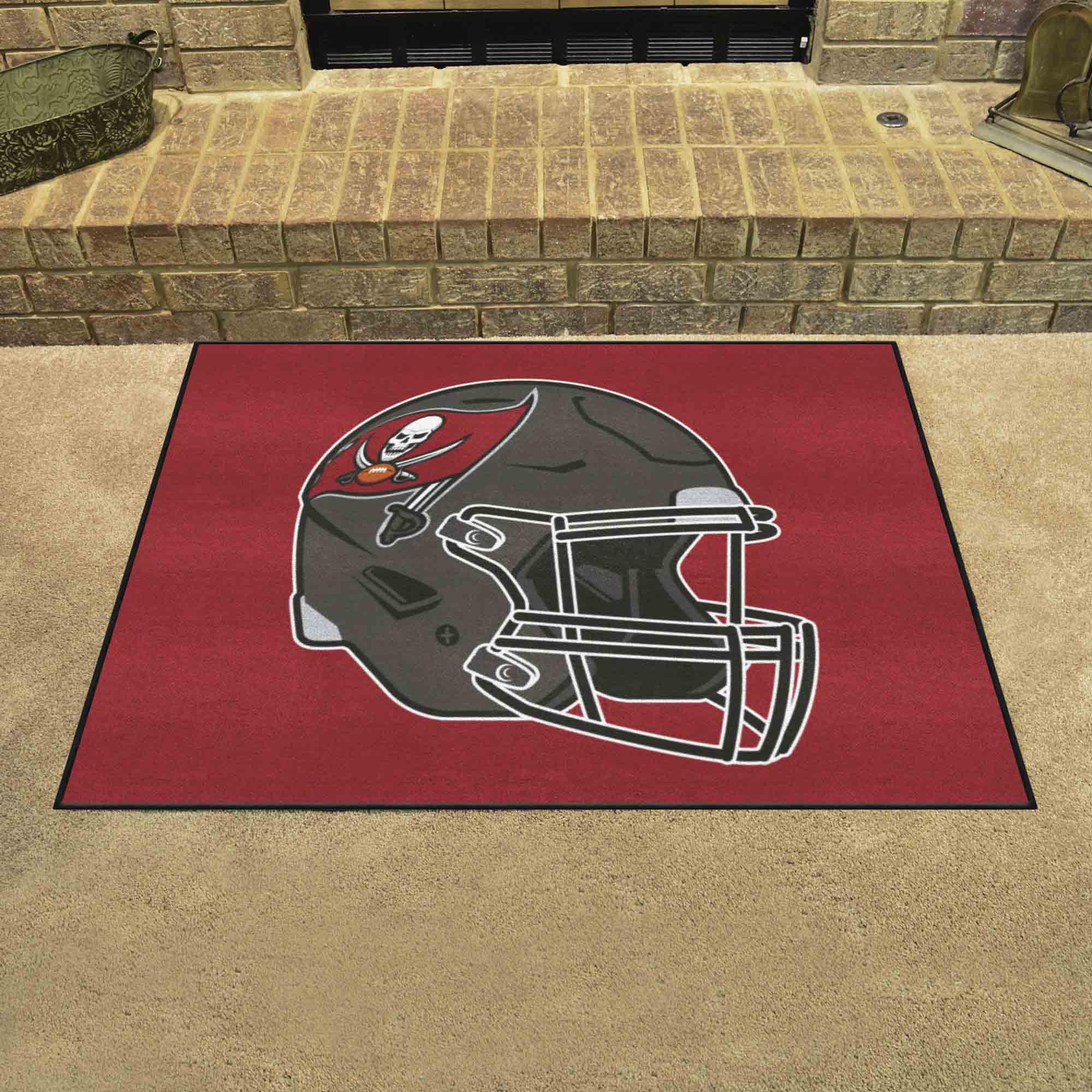 Tampa Bay Buccaneers All-Star Rug - 34 in. x 42.5 in., Helmet Logo