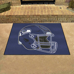 Seattle Seahawks All-Star Rug - 34 in. x 42.5 in., Helmet Logo