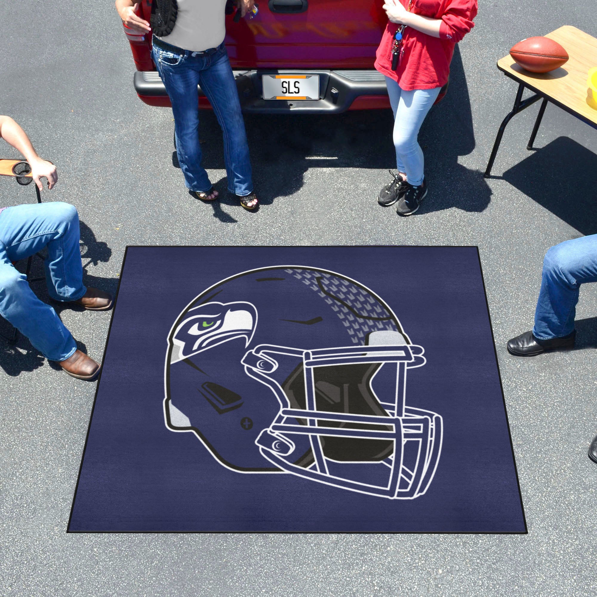 Seattle Seahawks Tailgater Rug - 5ft. x 6ft., Helmet Logo