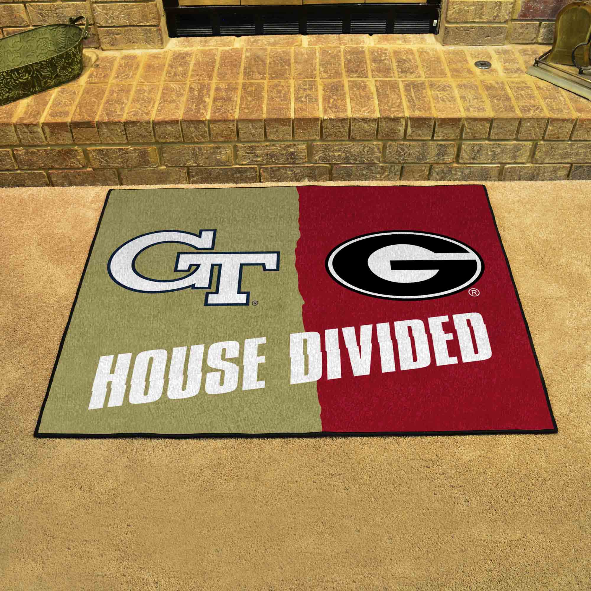 House Divided - Georgia Tech / Georgia House Divided House Divided Rug - 34 in. x 42.5 in. - House Divided - Georgia Tech / Georgia