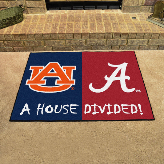 House Divided - Alabama / Auburn House Divided House Divided Rug - 34 in. x 42.5 in. - House Divided - Alabama / Auburn