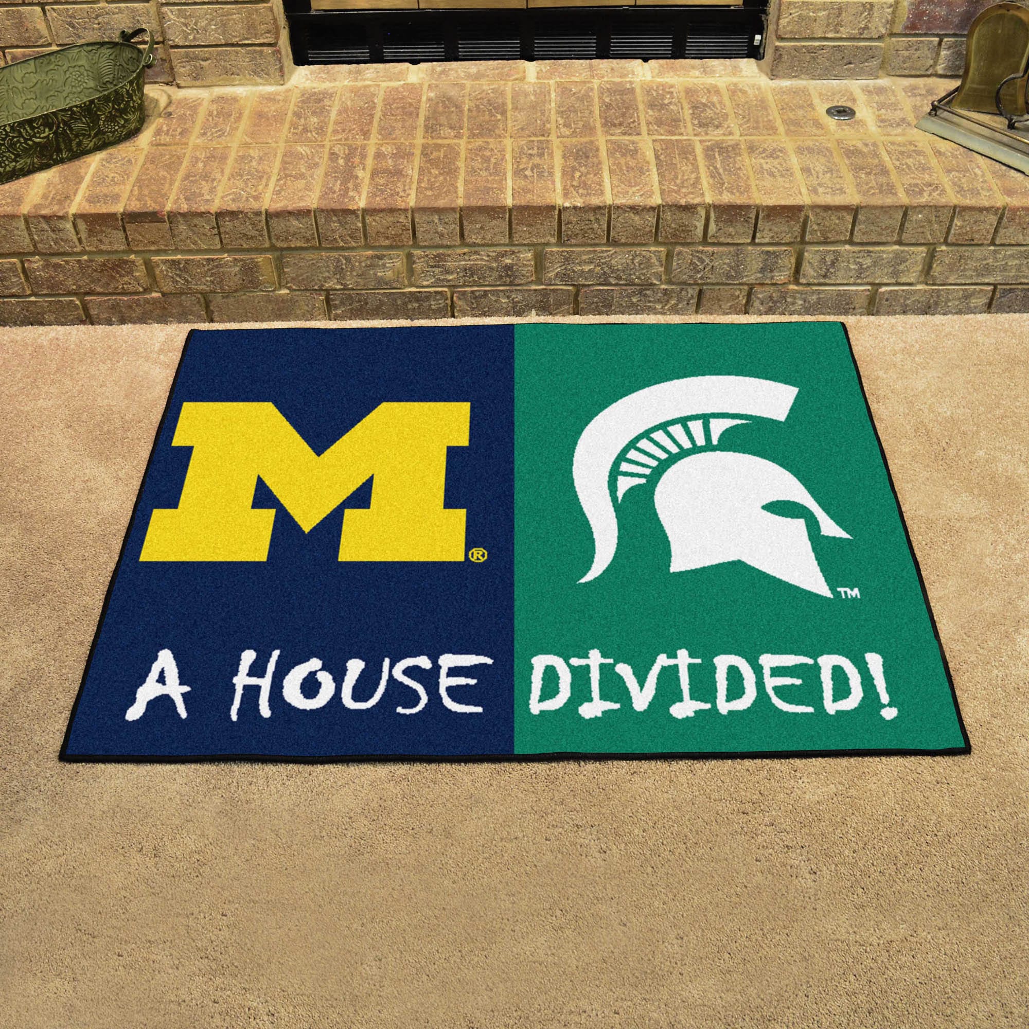 House Divided - Michigan / Michigan State House Divided House Divided Rug - 34 in. x 42.5 in. - House Divided - Michigan / Michigan State