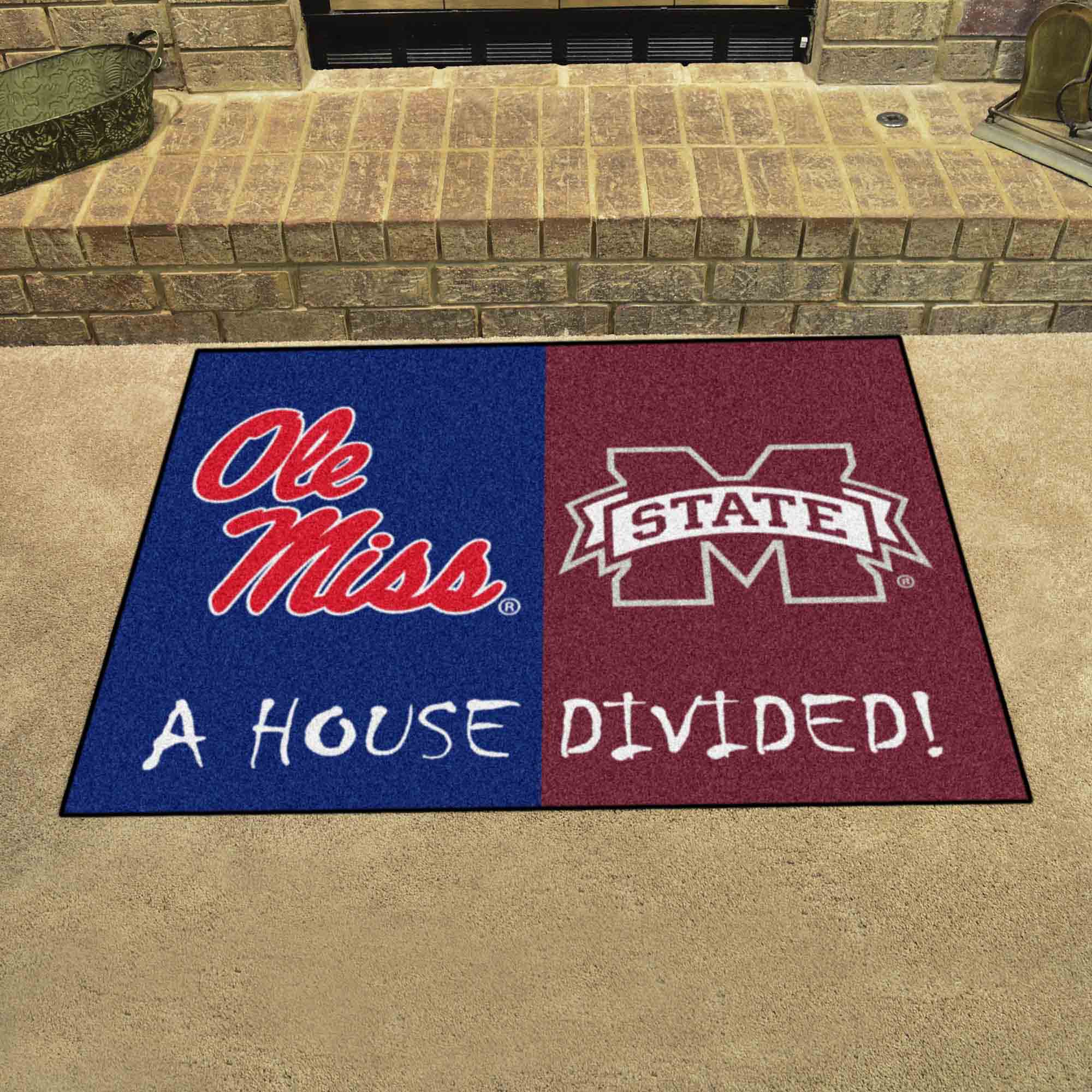 House Divided - Mississippi / Mississippi State House Divided House Divided Rug - 34 in. x 42.5 in. - House Divided - Mississippi / Mississippi State