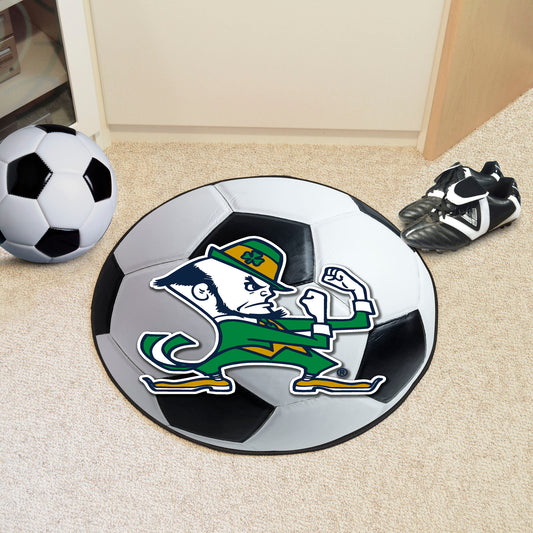 Notre Dame Fighting Irish Soccer Ball Rug - 27in. Diameter, Leprechaun