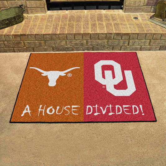 House Divided - Texas / Oklahoma House Divided House Divided Rug - 34 in. x 42.5 in. - House Divided - Texas / Oklahoma