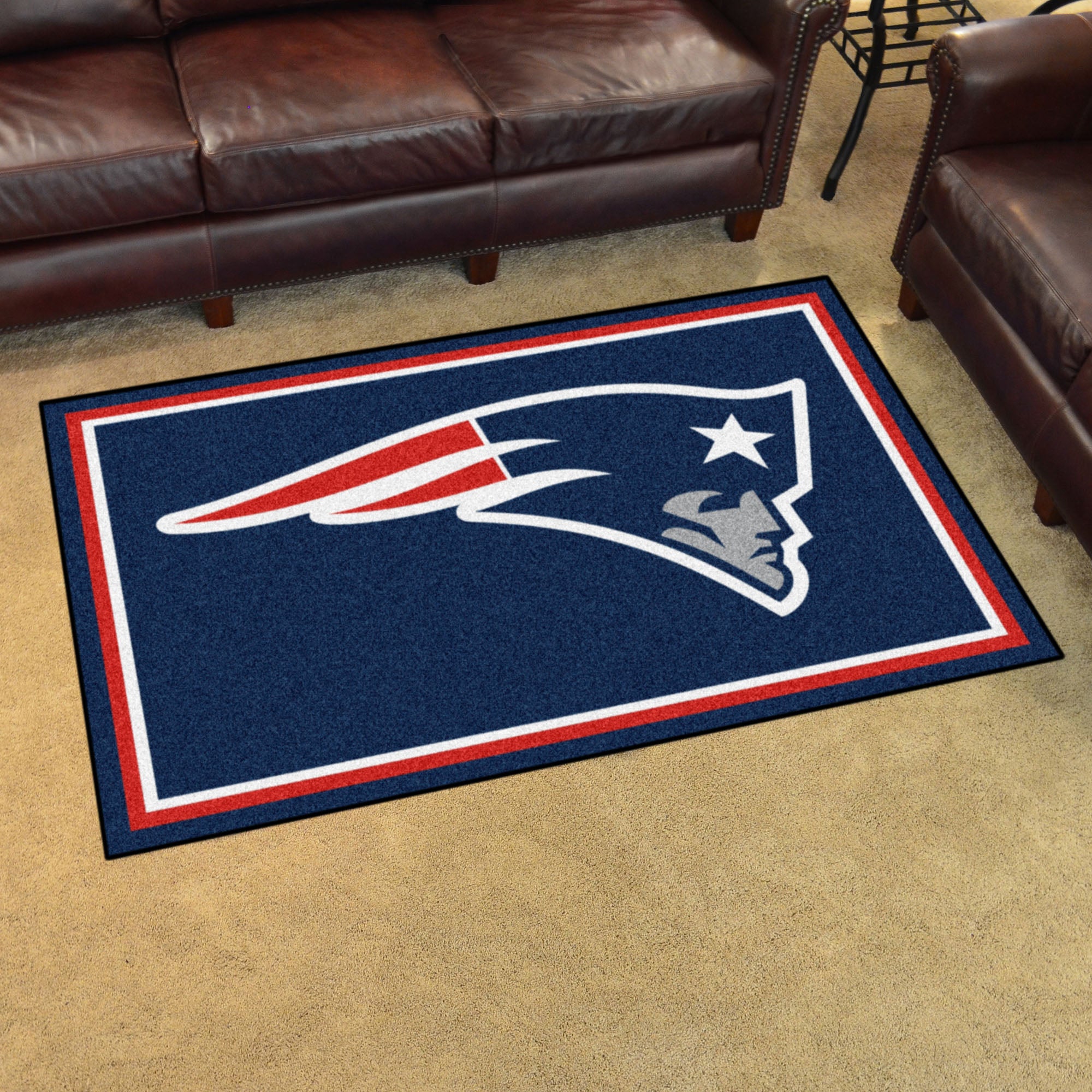 New England Patriots 4ft. x 6ft. Plush Area Rug - New England Patriots