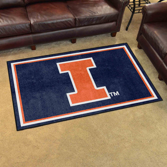 Illinois Illini 4ft. x 6ft. Plush Area Rug