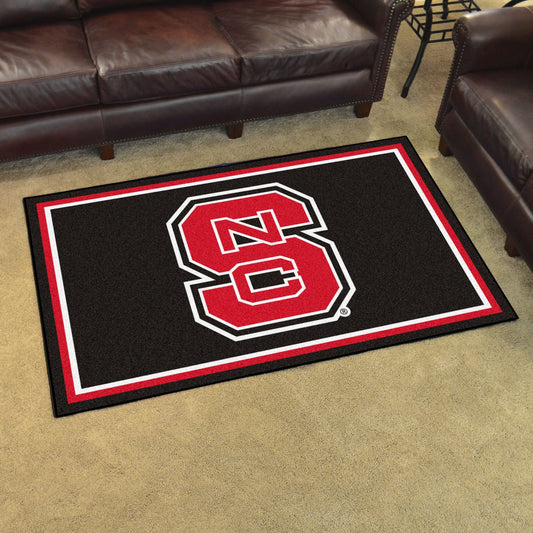 NC State Wolfpack 4ft. x 6ft. Plush Area Rug, NSC Logo - NC State