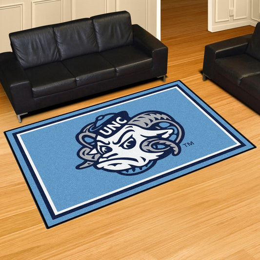 North Carolina Tar Heels 5ft. x 8 ft. Plush Area Rug, Ram - North Carolina