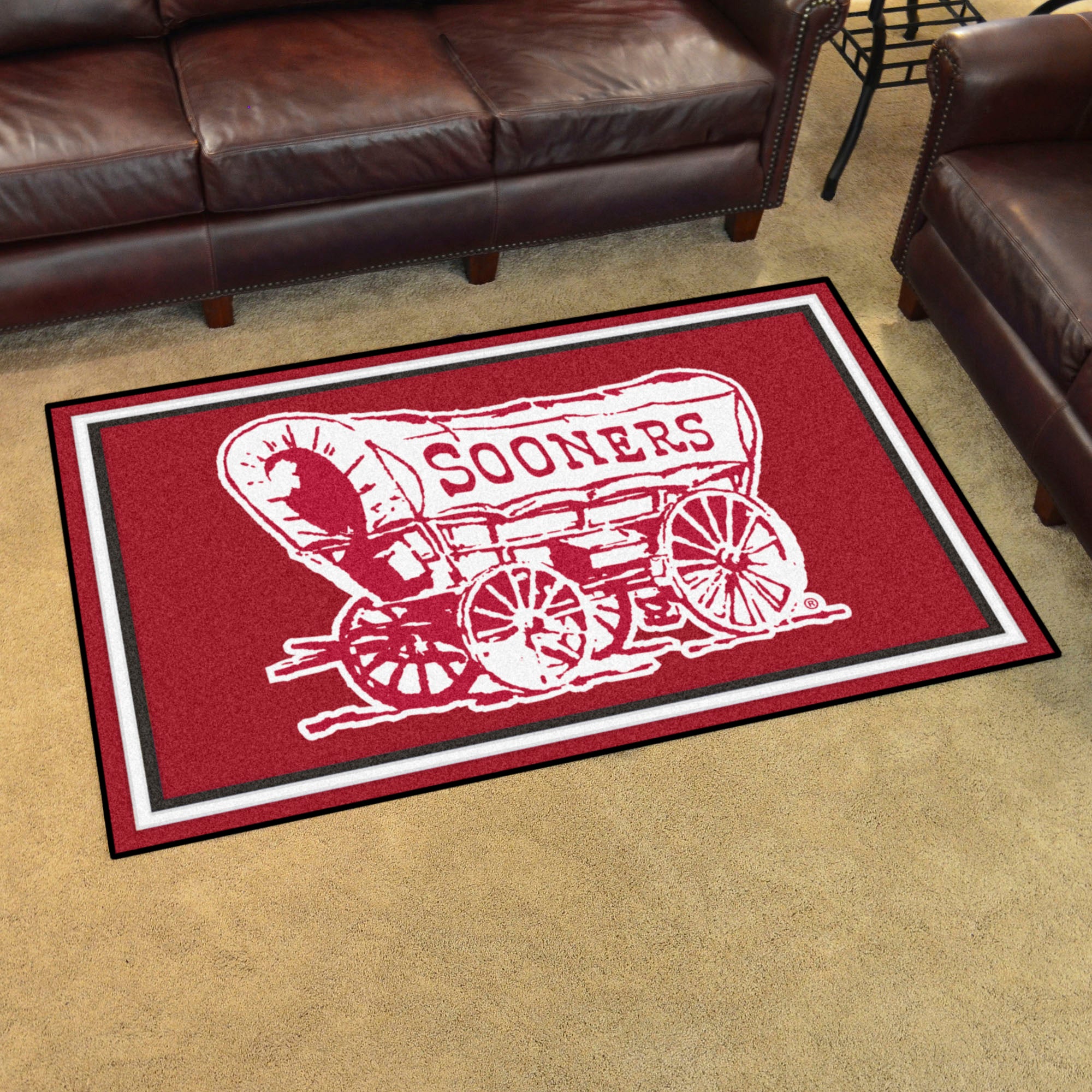 Oklahoma Sooners 4ft. x 6ft. Plush Area Rug - Oklahoma