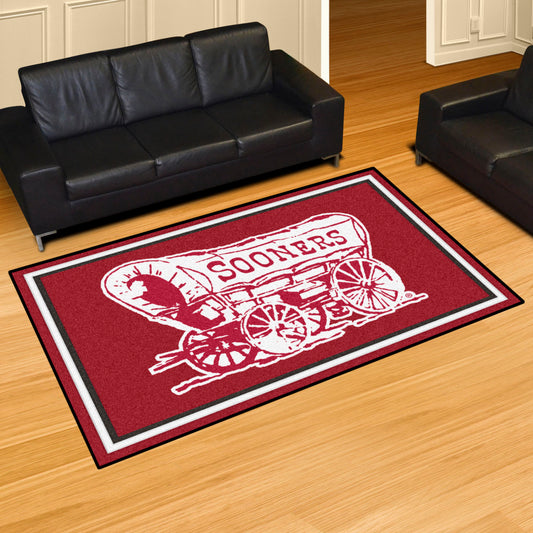 Oklahoma Sooners 5ft. x 8 ft. Plush Area Rug - Oklahoma