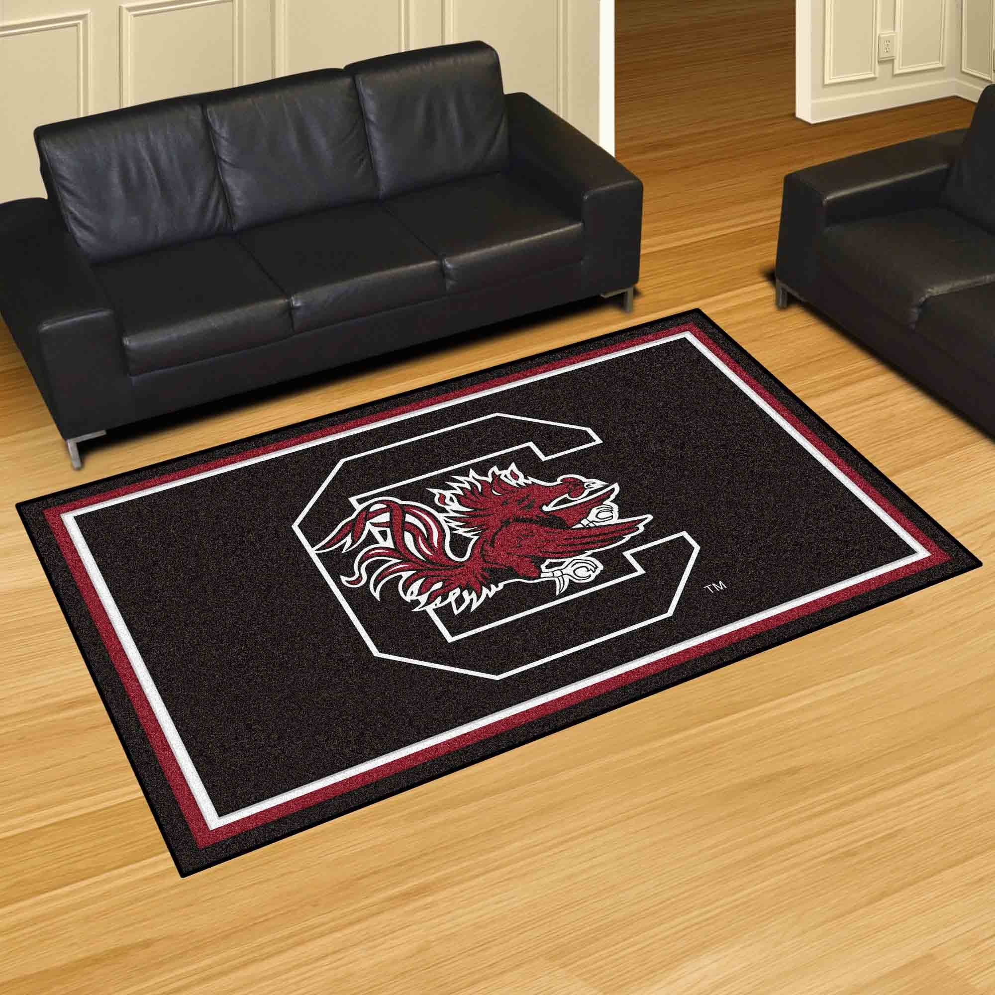 South Carolina Gamecocks 5ft. x 8 ft. Plush Area Rug - South Carolina