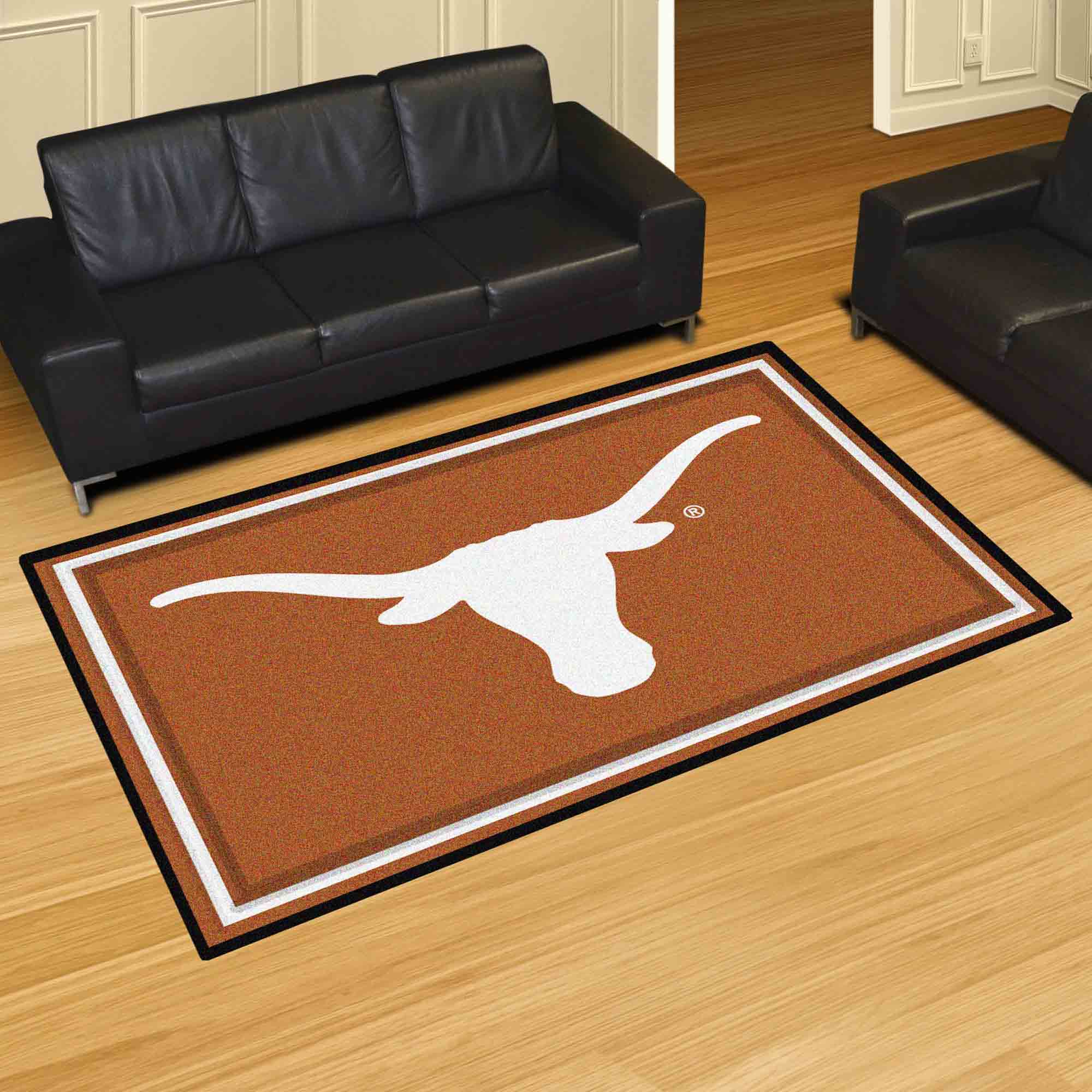 Texas Longhorns 5ft. x 8 ft. Plush Area Rug