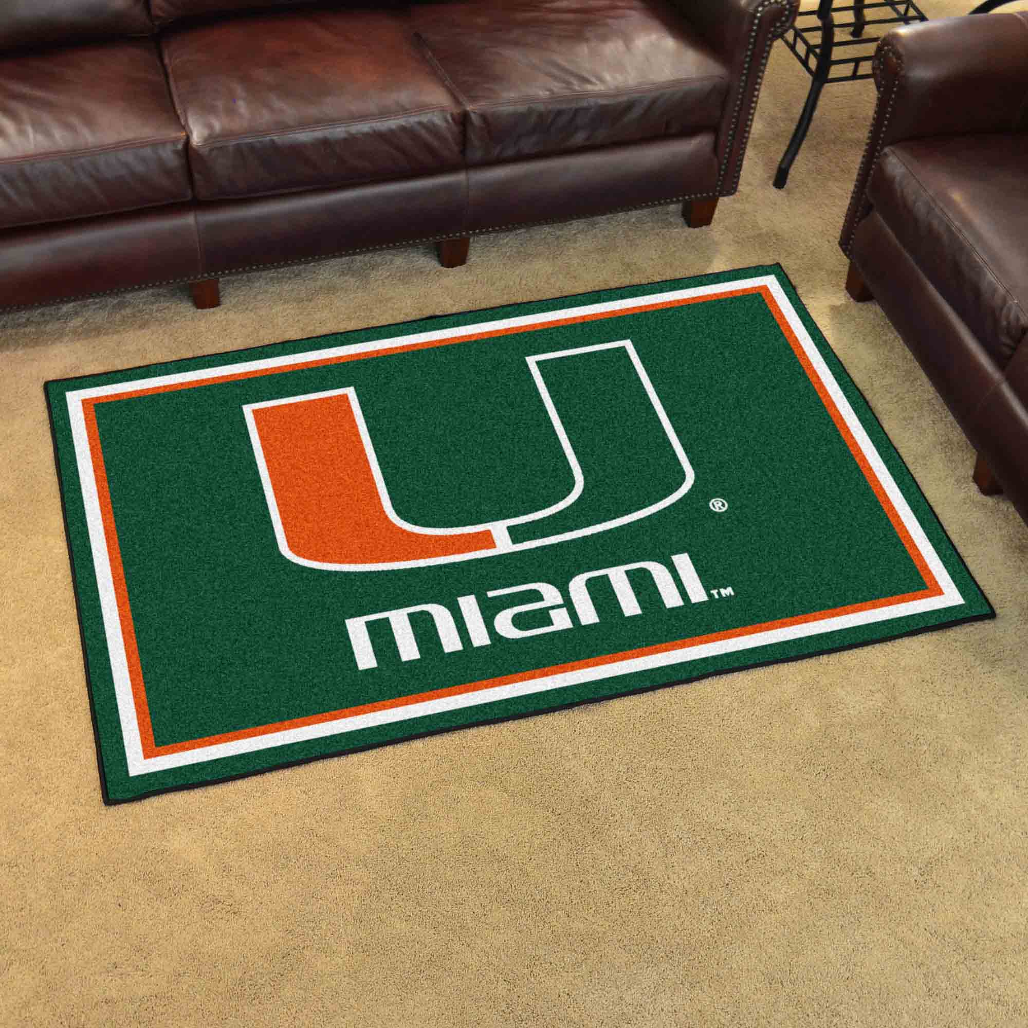 Miami Hurricanes 4ft. x 6ft. Plush Area Rug - Miami