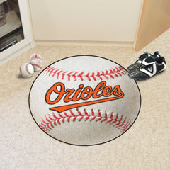 Baltimore Orioles Baseball Rug - 27in. Diameter "Orioles" Logo - Baltimore Orioles