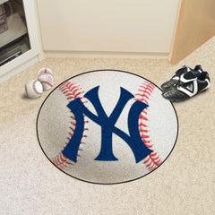 New York Yankees Baseball Rug - 27in. Diameter - New York Yankees