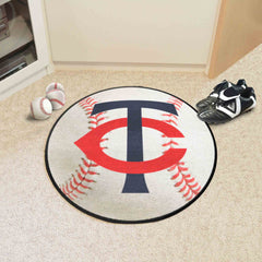 Minnesota Twins Baseball Rug - 27in. Diameter - Minnesota Twins