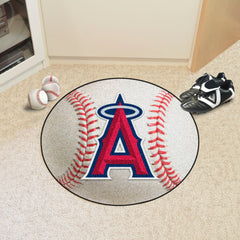 Los Angeles Angels Baseball Rug - 27in. Diameter