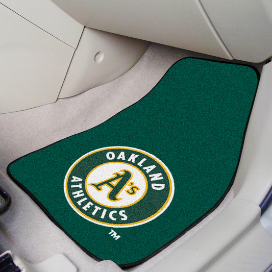 Oakland Athletics Front Carpet Car Mat Set - 2 Pieces