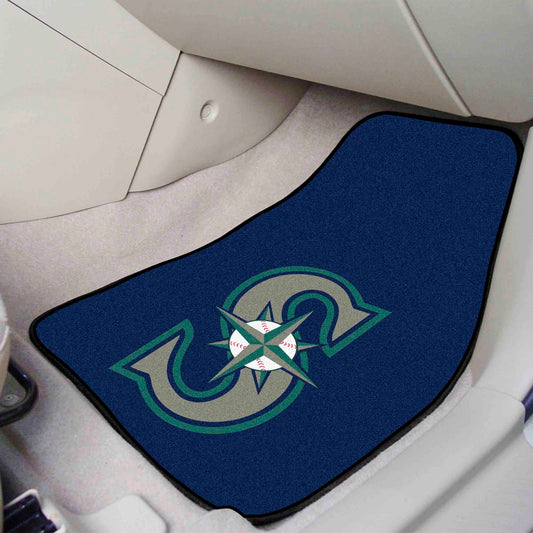 Seattle Mariners Front Carpet Car Mat Set - 2 Pieces