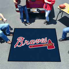 Atlanta Braves "Braves" Script Logo Tailgater Rug - 5ft. x 6ft. - Atlanta Braves