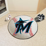 Miami Marlins Baseball Rug - 27in. Diameter