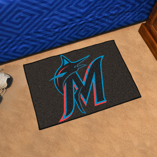 Miami Marlins Starter Mat Accent Rug - 19in. x 30in.