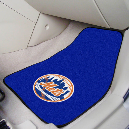 New York Mets Front Carpet Car Mat Set - 2 Pieces