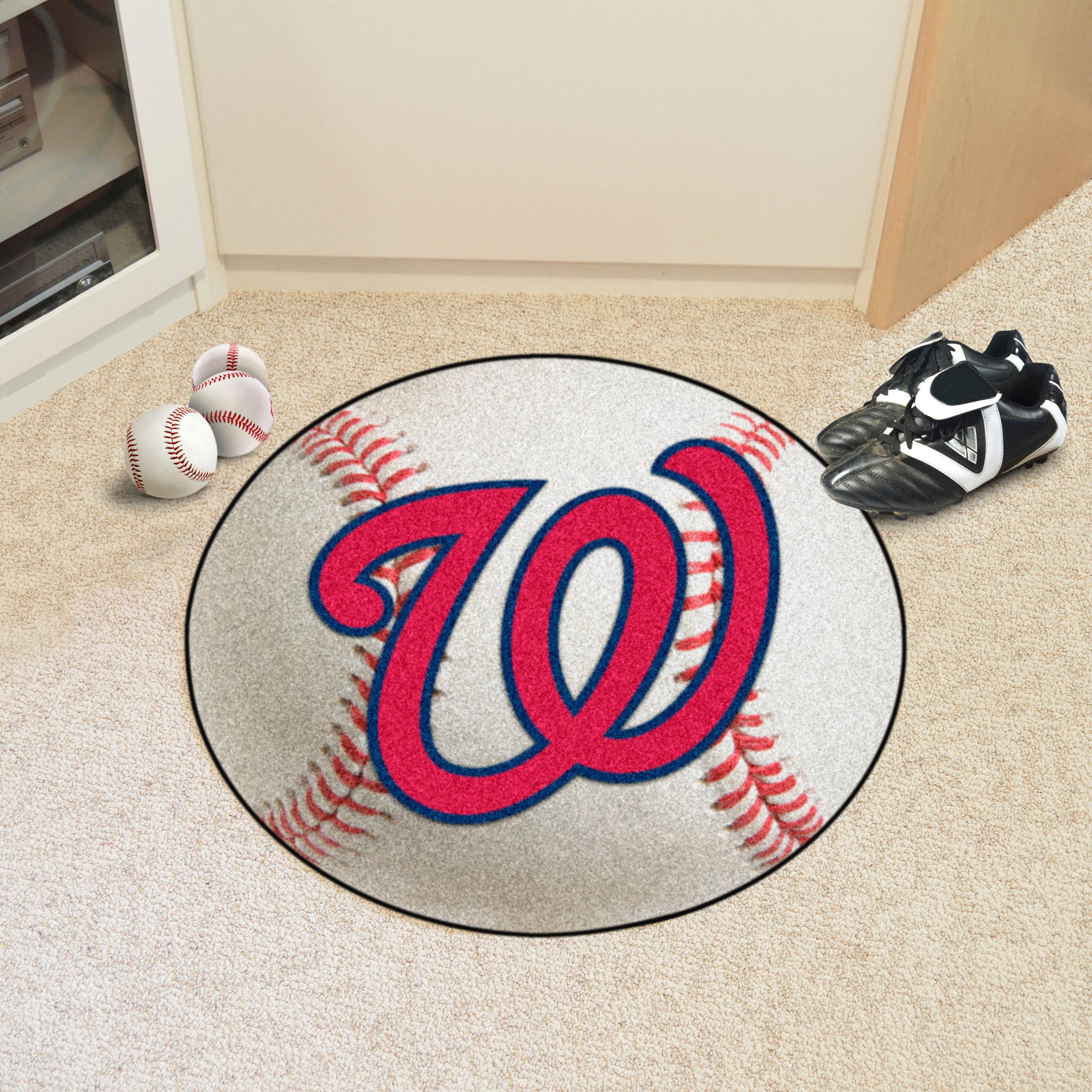 Washington Nationals Baseball Rug - 27in. Diameter