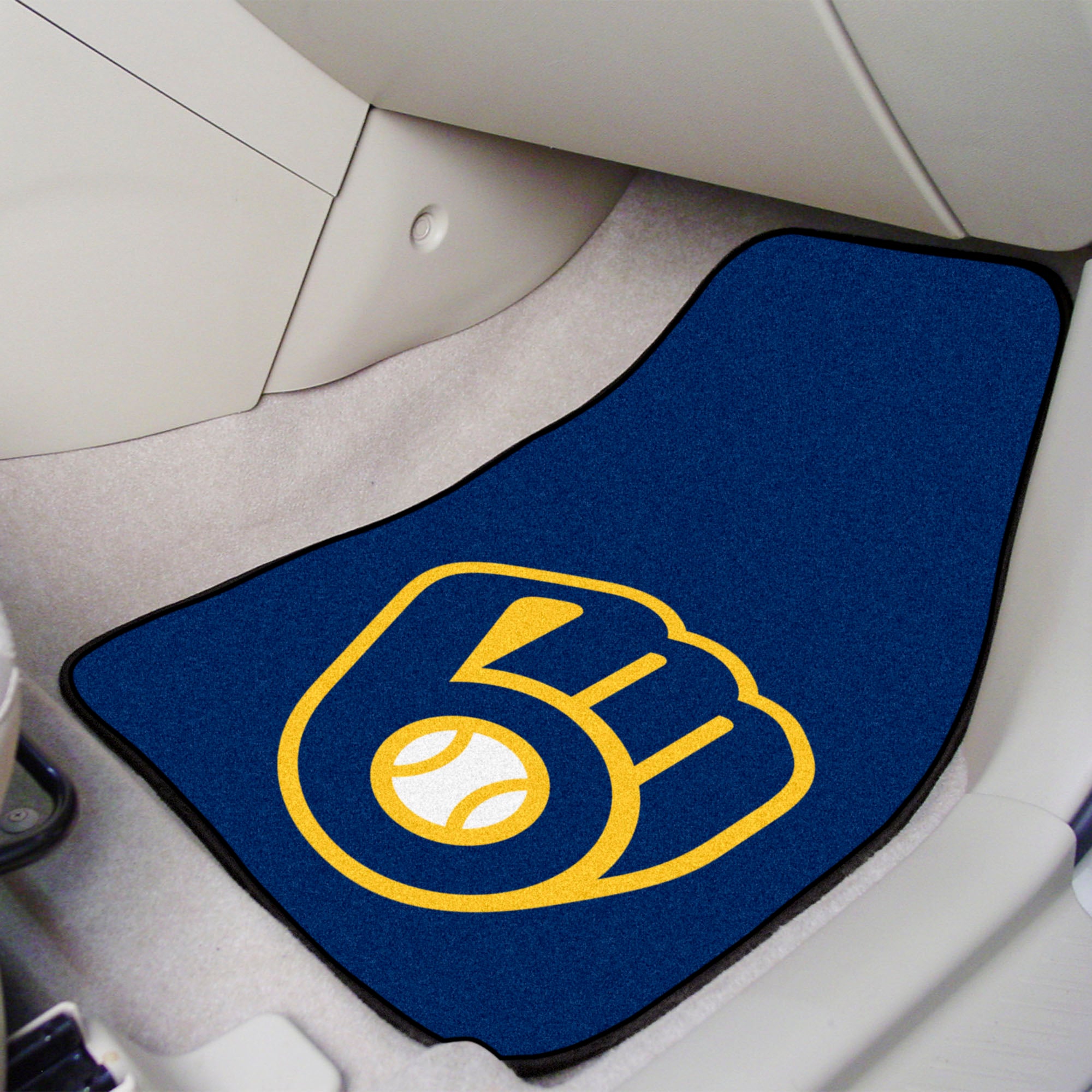 Milwaukee Brewers Front Carpet Car Mat Set - 2 Pieces