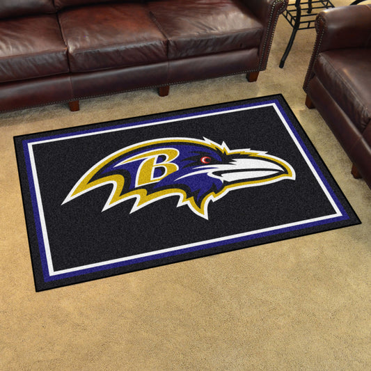 Baltimore Ravens 4ft. x 6ft. Plush Area Rug - Baltimore Ravens