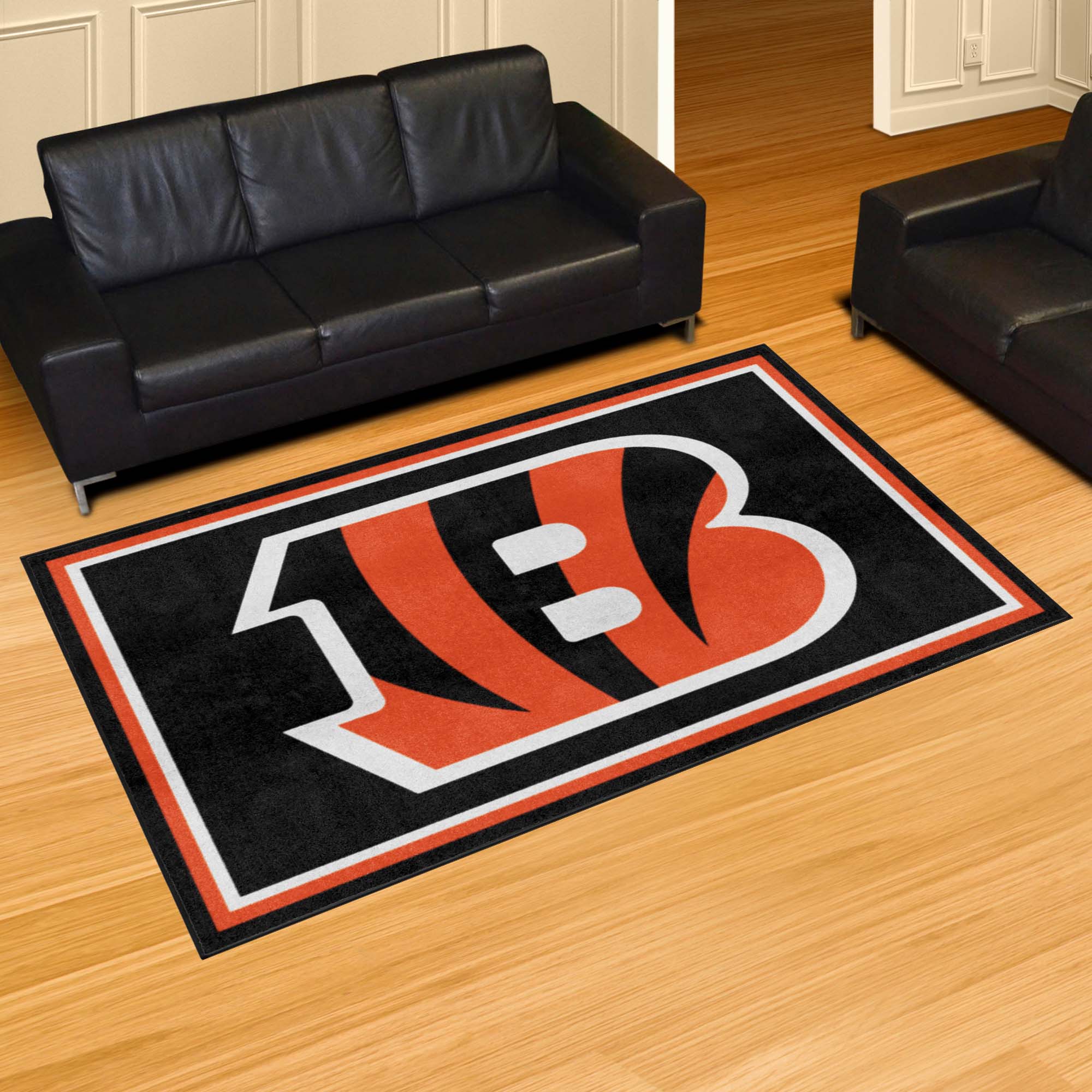 Cincinnati Bengals 5ft. x 8 ft. Plush Area Rug