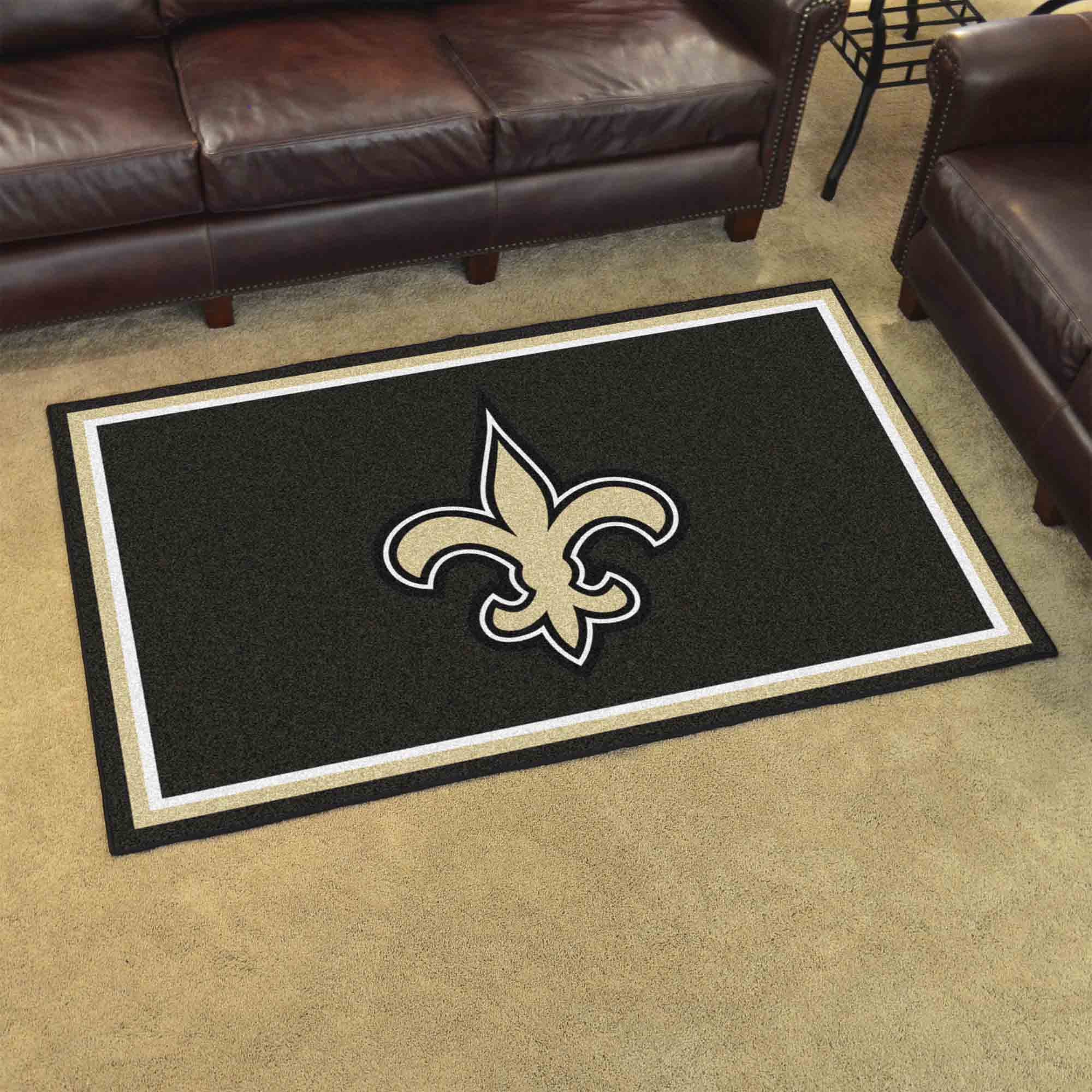 New Orleans Saints 4ft. x 6ft. Plush Area Rug - New Orleans Saints