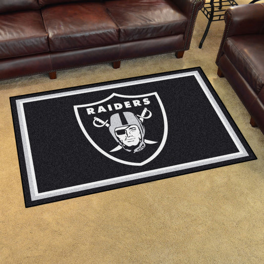 Las Vegas Raiders 4ft. x 6ft. Plush Area Rug