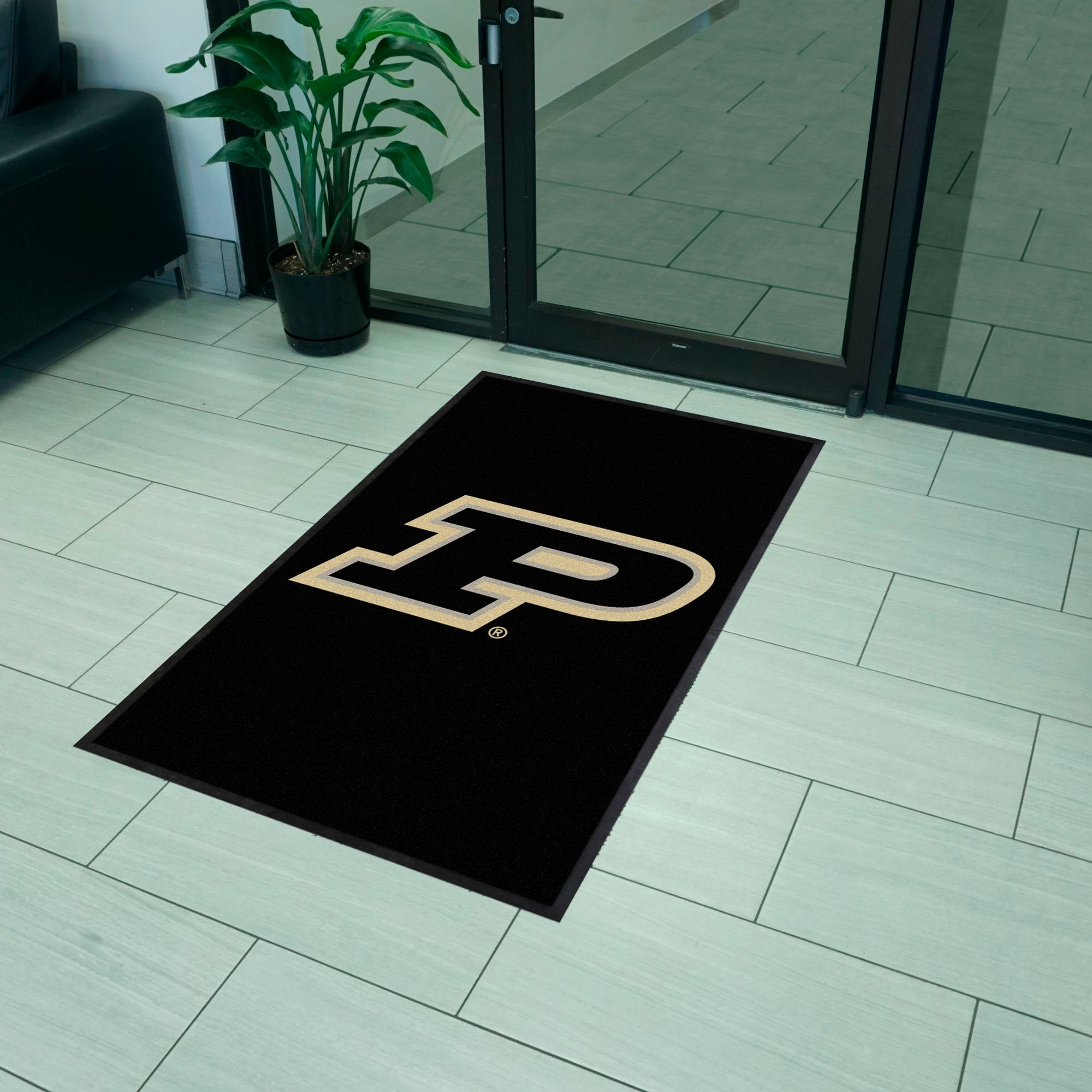 Purdue 3X5 High-Traffic Mat with Durable Rubber Backing - Portrait Orientation - Purdue