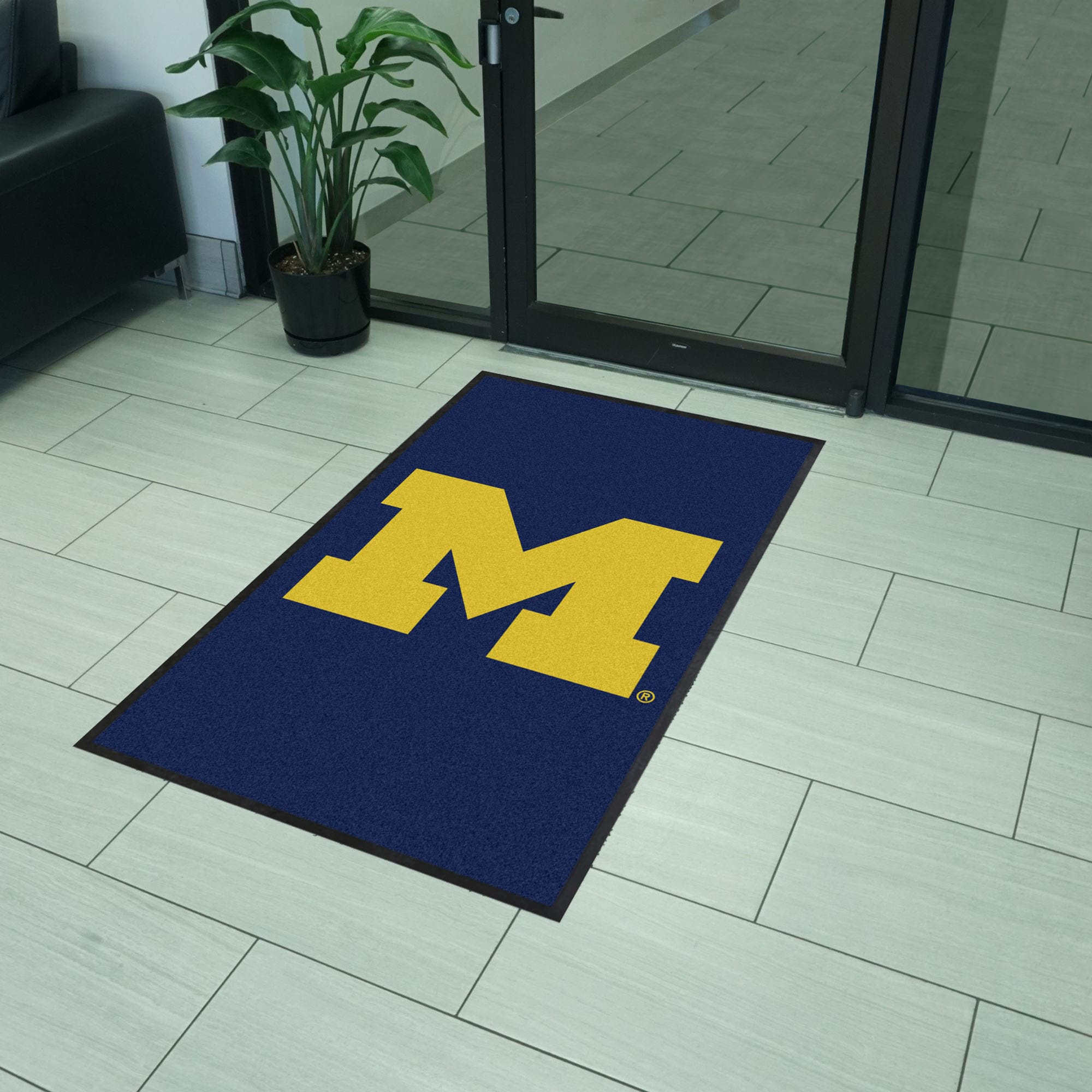 Michigan 3X5 High-Traffic Mat with Durable Rubber Backing - Portrait Orientation