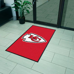 Kansas City Chiefs 3X5 High-Traffic Mat with Durable Rubber Backing - Portrait Orientation