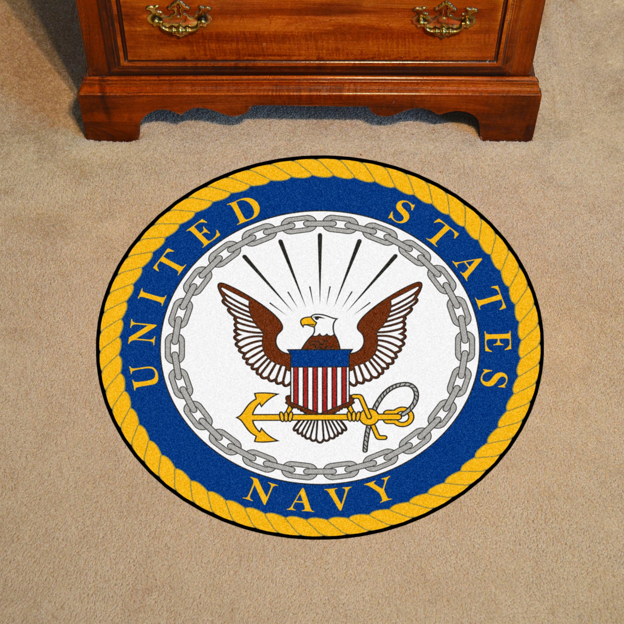 U.S. Navy 44in. Round Mat 