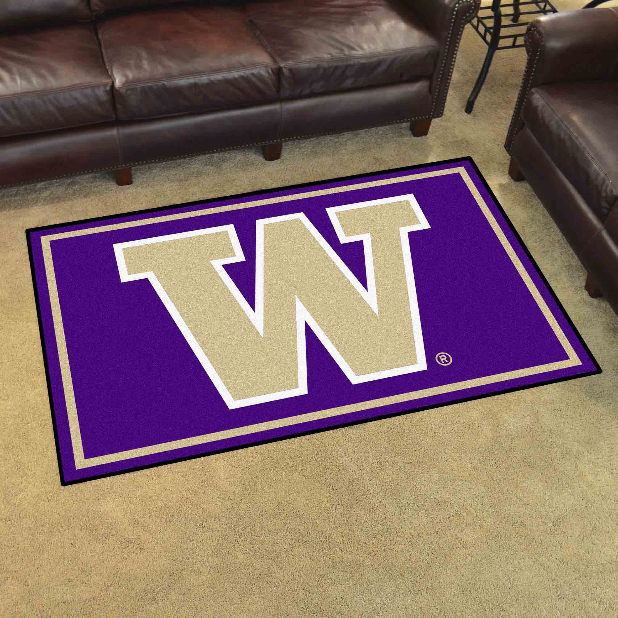 Washington Huskies 4ft. x 6ft. Plush Area Rug