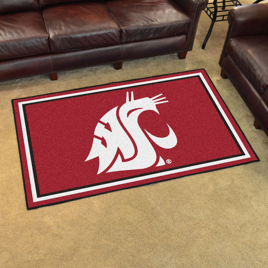 Washington State Cougars 4ft. x 6ft. Plush Area Rug