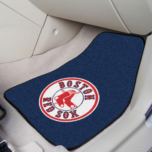 Boston Red Sox Front Carpet Car Mat Set - 2 Pieces - Boston Red Sox