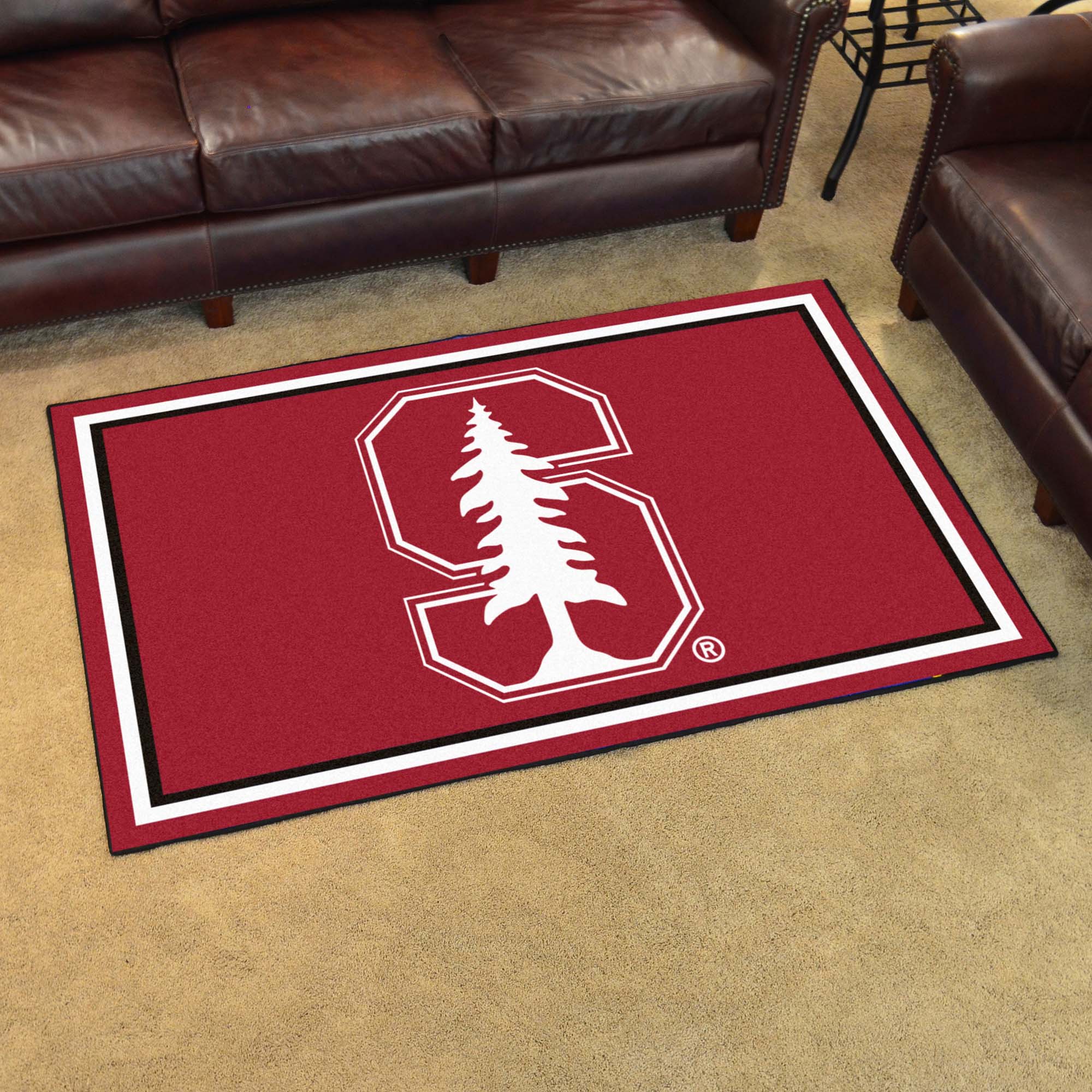 Stanford Cardinal 4ft. x 6ft. Plush Area Rug