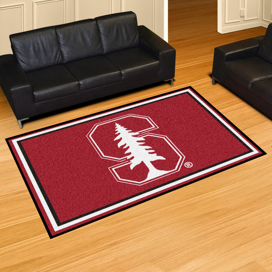 Stanford Cardinal 5ft. x 8 ft. Plush Area Rug