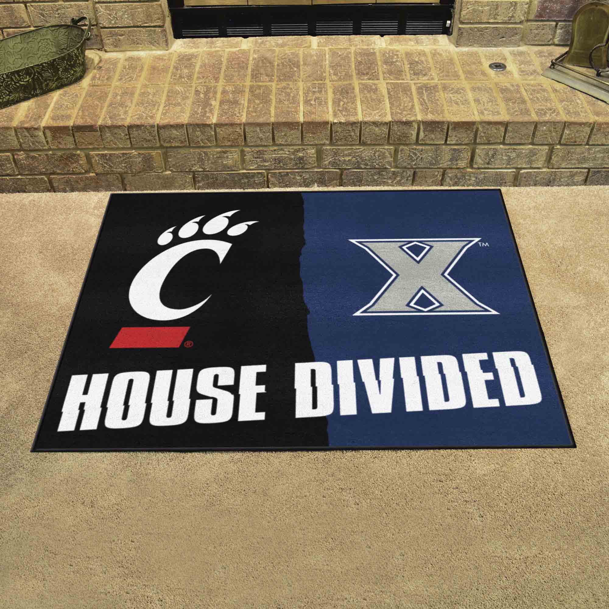 House Divided - Xavier / Cincinnati House Divided House Divided Rug - 34 in. x 42.5 in. - House Divided - Xavier / Cincinnati