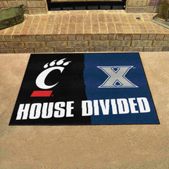 House Divided - Xavier / Cincinnati House Divided House Divided Rug - 34 in. x 42.5 in. - House Divided - Xavier / Cincinnati