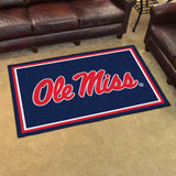 Ole Miss Rebels 4ft. x 6ft. Plush Area Rug - Ole Miss